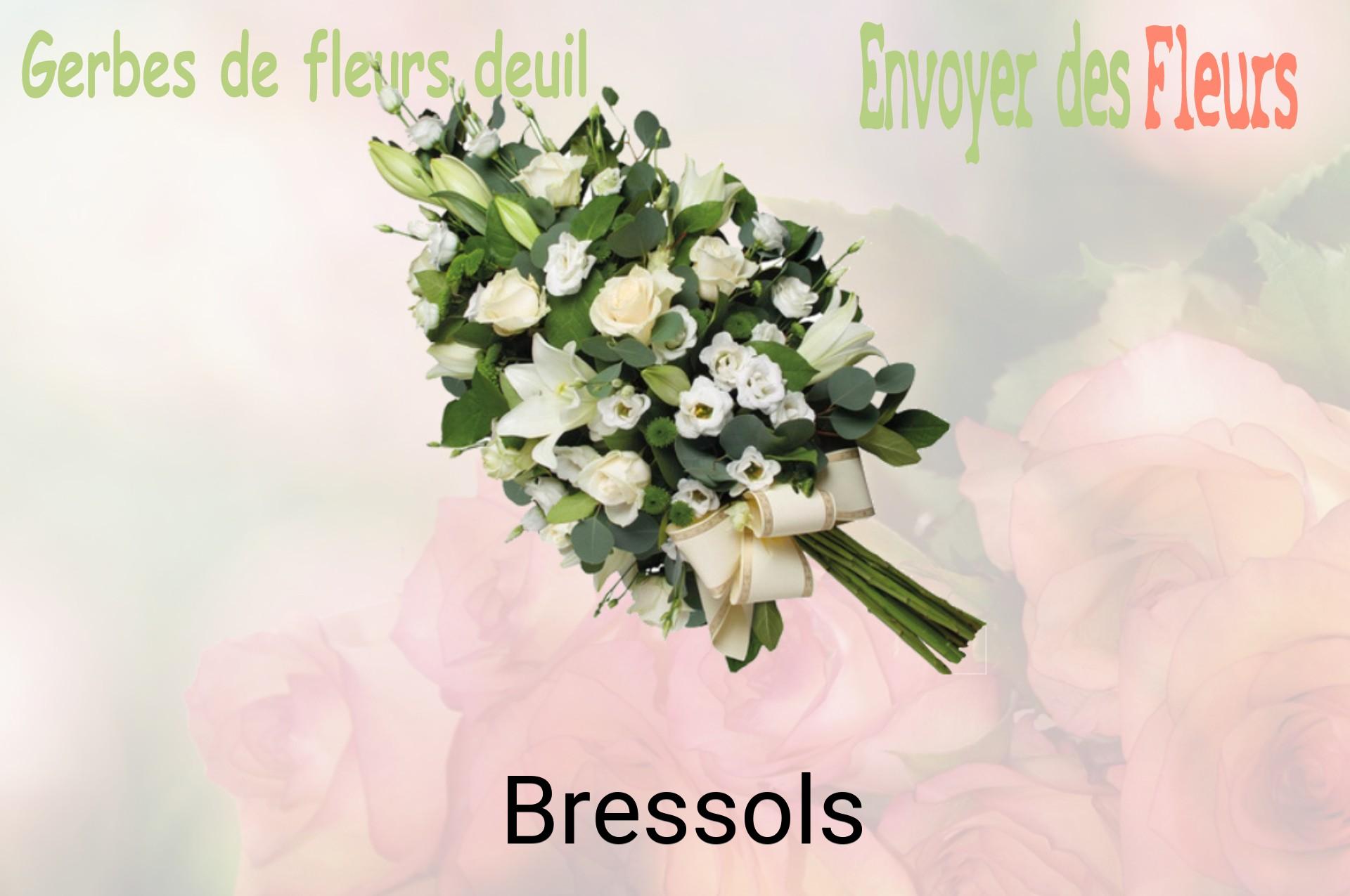 Gerbe de fleurs de deuil livrée à Bressols